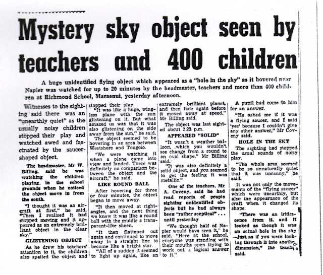 Giant UFO Rotating Seen By 400 School Students & Teachers In New Zealand