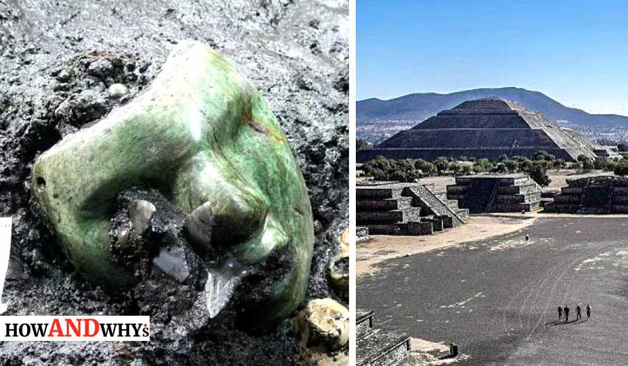 Mysterious 2000-Year-Old Green Serpentine Mask Found Inside Ancient Pyramid